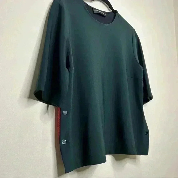 🧨By Malene  Birger Green Boxy Fall Top Business Casual🧨 - Picture 3 of 15